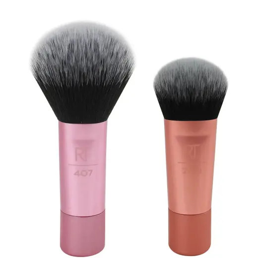 Real Techniques Mini Brush Duo for Foundation & Blush 2 Pcs
