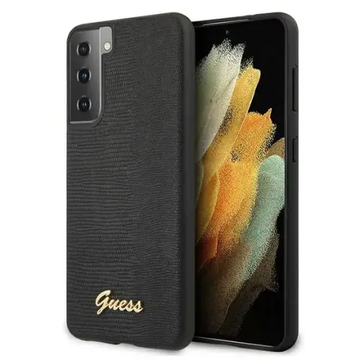 Guess GUHCS21MPCUMLLIBK S21+ G996 czarny|black hardcase Lizard Collection