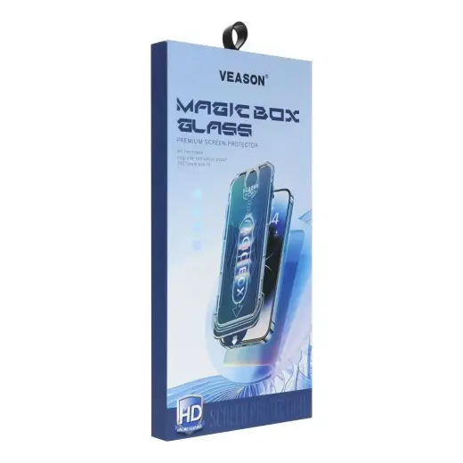 Veason 6D Pro aizsargstikls telefona ekrānam iPhone 16 Plus ar uzstādīšanas rāmi