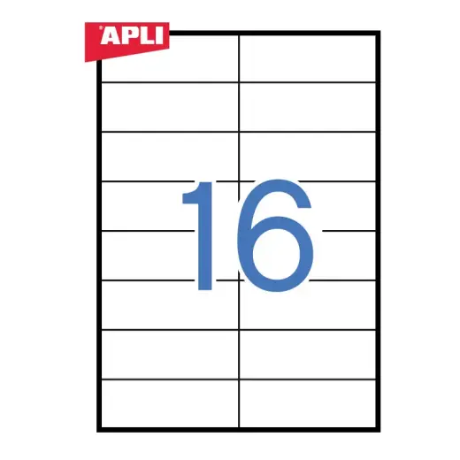 Uzlīmes APLI ILC ar izmēru 105x37mm, 100 loksnes/16 uzlīmes loksnē (1274)