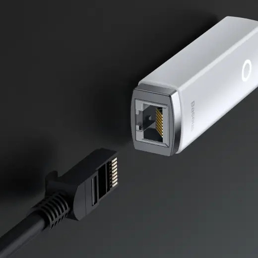 Baseus Adapter Lite Series - Type C to RJ45 - 1000 Mbps (WKQX000302) white