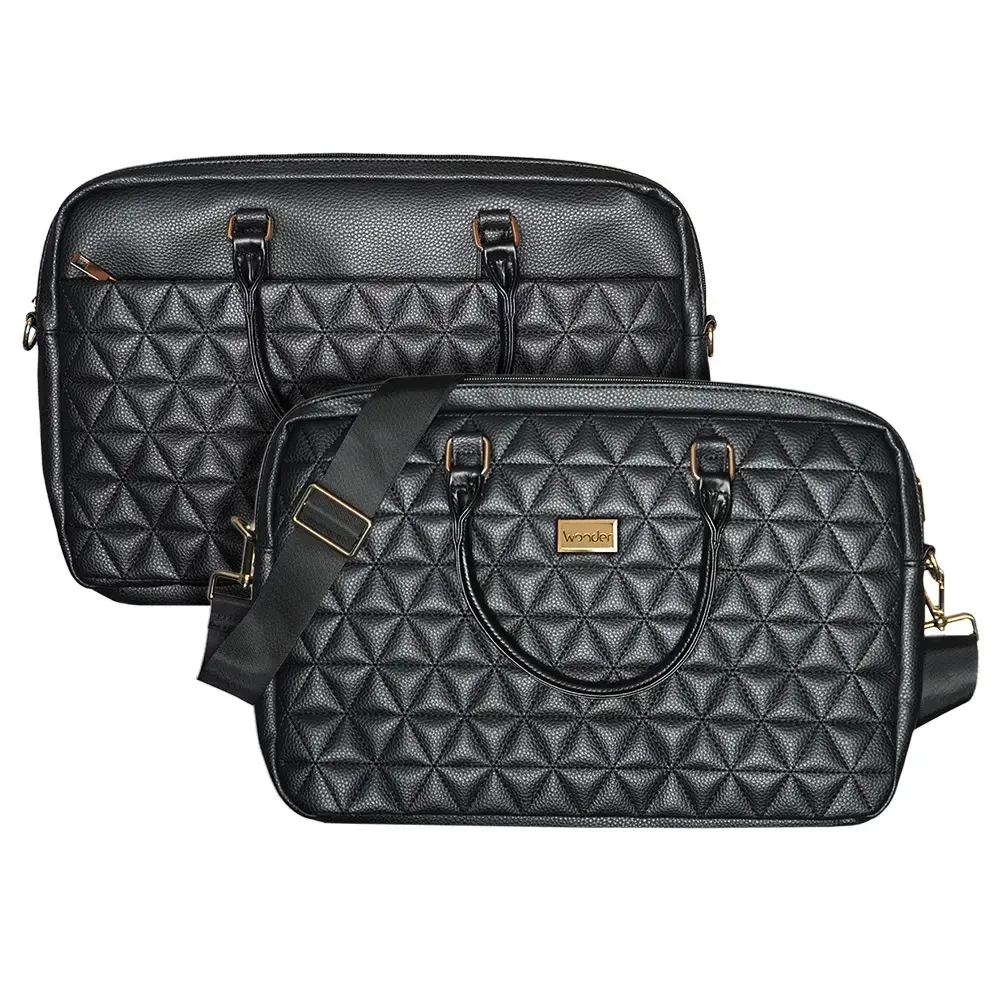 Wonder Briefcase Laptop 17 inches pico quilted black