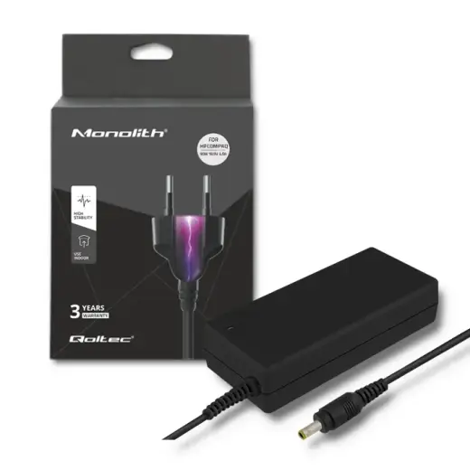 Qoltec Power adapter for HP Compaq | 90W | 18.5V | 4.5A | 4.8*1.7 | +power cable