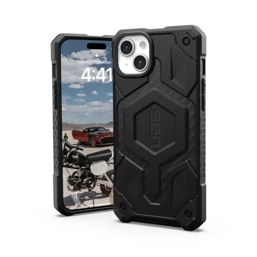 UAG Urban Armor Gear Monarch Pro telefoni ümbris MagSafe toega iPhone 15 Plus must
