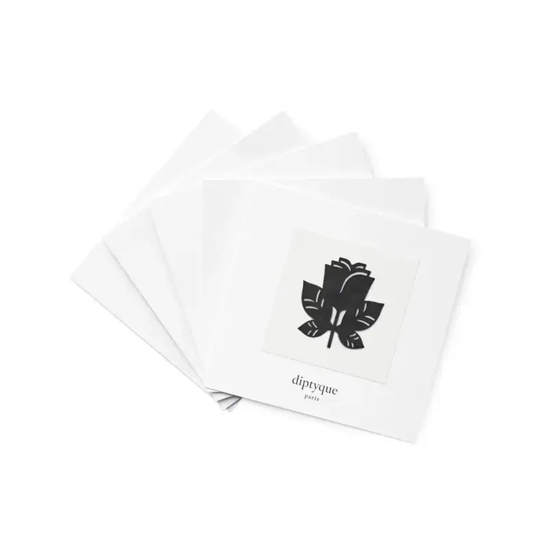 Set, Diptyque, Eau Rose - Patch De Parfum, Body Stickers, Perfumed, Floral, For Skin, Black, 5 pcs