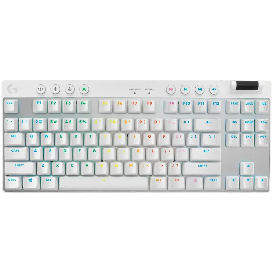 LOGITECH G PRO X TKL LIGHTSPEED Mechanical Gaming Keyboard - WHITE - NORDIC - TACTILE