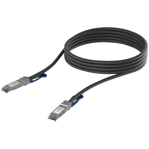 Ubiquiti UACC-DAC-QSFP28-3M QSFP28 direct attach cable with a 100 Gbps max data rate, Compatible with QSFP28 and QSFP+ interfaces