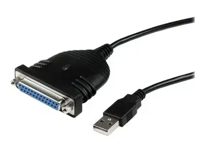 StarTech.com 6 ft | 2m USB to DB25 Parallel Printer Adapter Cable - 2 Meter USB to IEEE-1284 Printer Cable - USB A to DB25 M|F (ICUSB1284D25) - parallel adapter