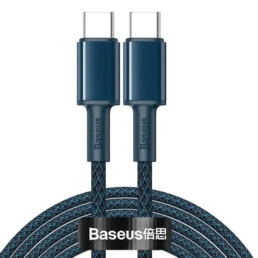 USB-C to USB-C Cable Baseus High Density Braided, 100W, 2m (Blue)
