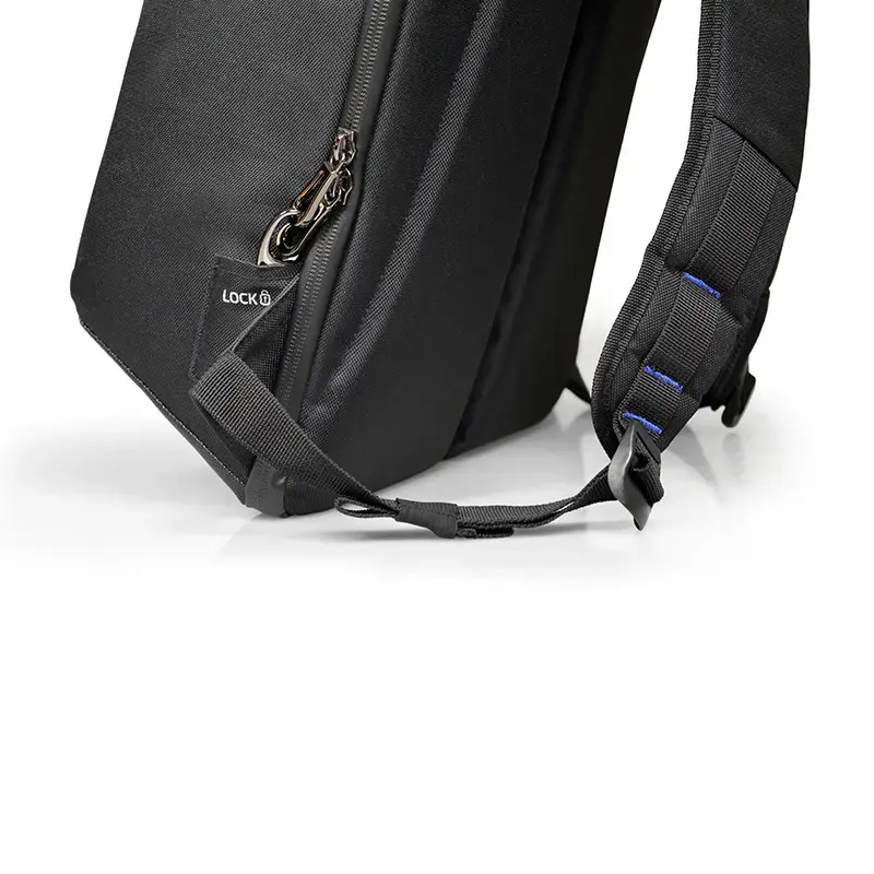 Mugursoma PORT CHICAGO EVO ANTI-THEFT 13/15.6', melna