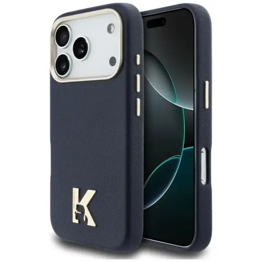 Karl Lagerfeld Karl Head Logo чехол с поддержкой MagSafe для телефона iPhone 17 Pro синий