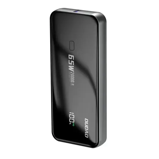 Dudao K65 20000mAh 65W Внешний аккумулятор (powerbank) 1x USB-C 2x USB-A с дисплеем - черный