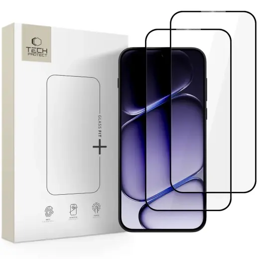 SZKŁO HARTOWANE TECH-PROTECT GLASS FIT+ 2-PACK ONEPLUS NORD 6 BLACK