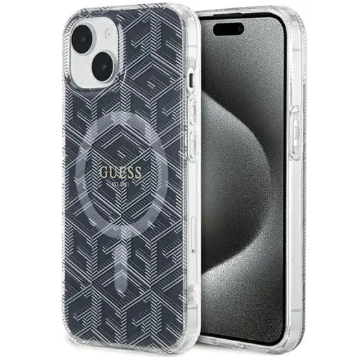 Guess GUHMP15MHGCUSTGK iPhone 15 Plus | 14 Plus 6.7" czarny|black hardcase IML GCube MagSafe