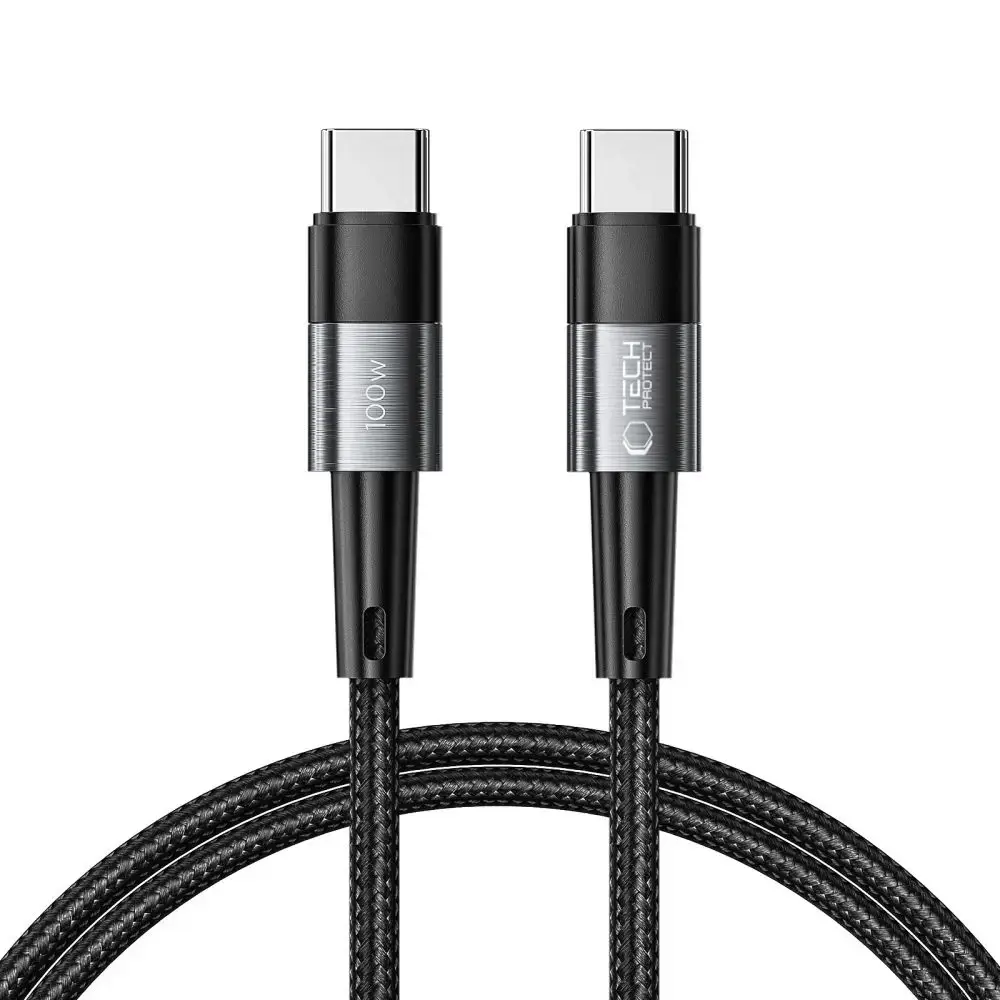 Tech-Protect UltraBoost data transfer and charging cable | USB-C to USB-C | 100W | 1m | gray