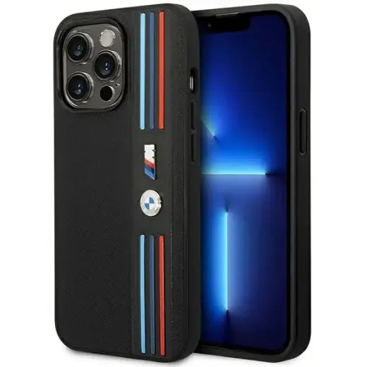 Etui BMW BMHCP14X22PPMK iPhone 14 Pro Max 6,7" czarny|black Tricolor M Collection