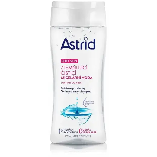 Astrid Emollient Cleansing Micellar Water for Dry and Sensitive Skin Soft Skin 200 Ml