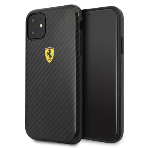 Ferrari Hardcase FESPCHCN61CBBK Protect Silicone Case For Apple iPhone 11 Black