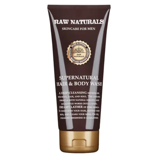 Raw Naturals, Supernatural, 100% vegan, Hair Shampoo, Conditioner & Shower Gel 3-In-1, 200 ml