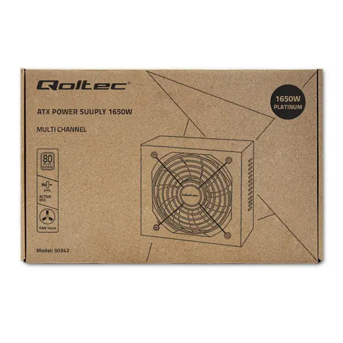 Qoltec ATX 1650W power supply | 80 Plus Platinum