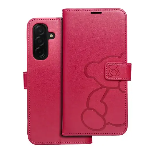MEZZO teddy bear чехол-книжка для телефона Samsung Galaxy A26 5G (A266) розовый (плюшевый мишка)
