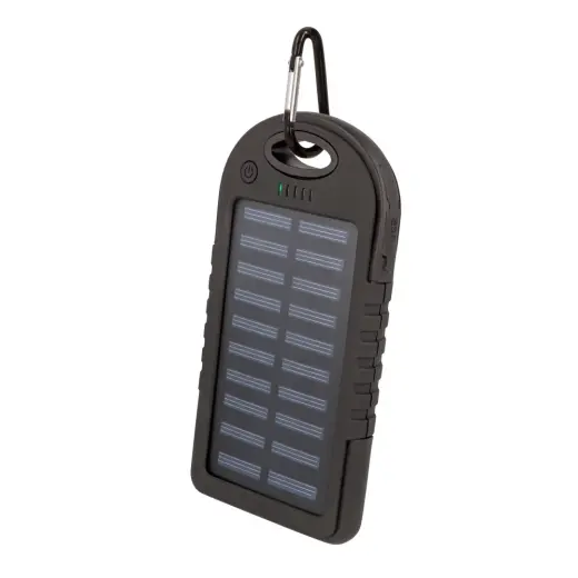 Setty solar SPBS-05 ārējais akumulators (powerbank) | 5000 mAh | Micro USB | Saules panelis | melns