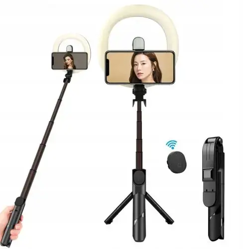 Blackmoon XT-18S+ Selfie stick LED RING tripod + remote control