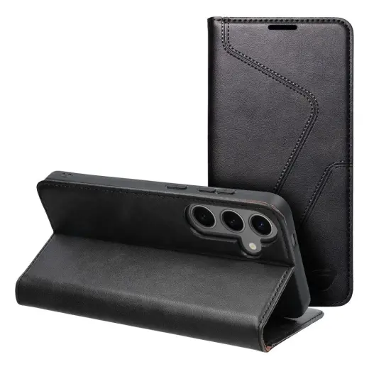 FORCELL F-PROTECT RFID Blocker book case for SAMSUNG S24 Plus black