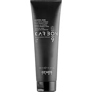 Echosline Karbon 9 Charcoal Mask - Maska pro barvené, chemicky ošetřené a zesvětlené vlasy 300ml