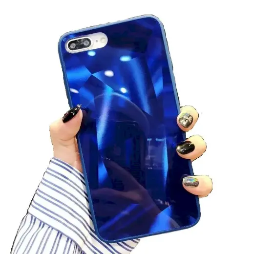 Fusion Diamond Stone Back Case Silikona Aizsargapvalks Priekš Apple iPhone 11 Zils