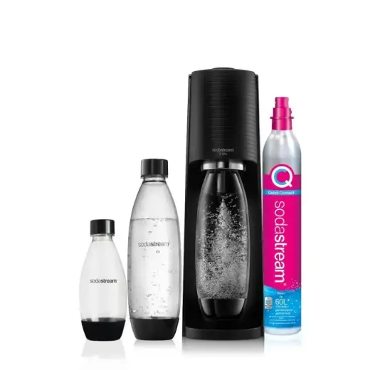 SodaStream Soda Maker Terra Megapack QC black Schwarz incl 3 bottles (2270214)