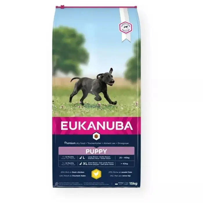 Сухой корм для щенков - Eukanuba Puppy Large Breed Chicken, 15 кг