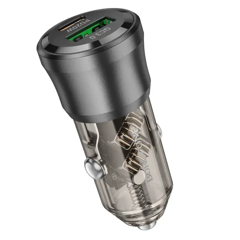 Borofone Car charger BZ25 Journey - USB + Type C - PD38W 3A black