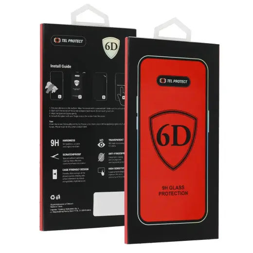 Tel Protect Full Glue 6D grūdintas apsauginis stiklas telefonui Galaxy S26 (suderinama su pirštų atspaudų jutikliu po ekranu)