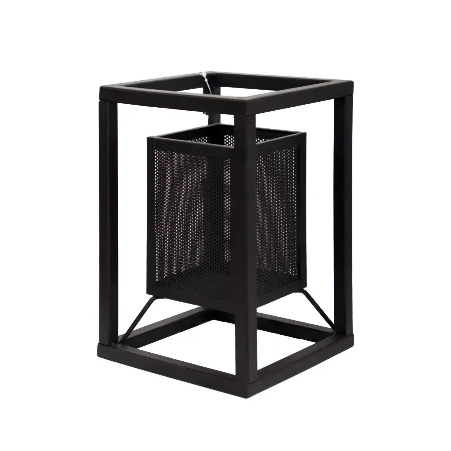 Laterna metāla Livio 16x16x25cm, melna