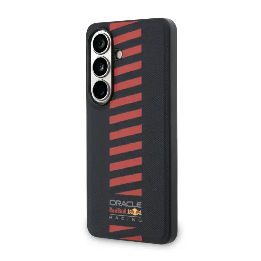 Red Bull PU Leather Meshed Powerbar telefono dėklas Samsung Galaxy S26+ (S947) tamsiai mėlynas