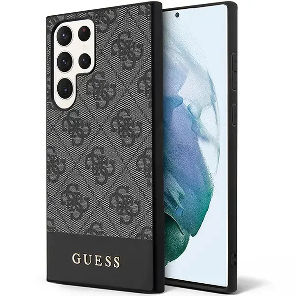 Guess GUHCS23LG4GLGR S23 Ultra S918 czarny|black hardcase 4G Stripe Collection