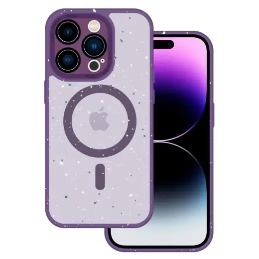 Tel Protect Magnetic Splash Frosted Case for Iphone 15 Purple
