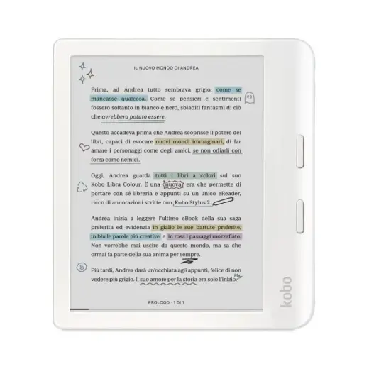 Kobo eBook-Reader eBookReader Libra Colour white (N428-KU-WH-K-CK) (N428KUWHKCK)