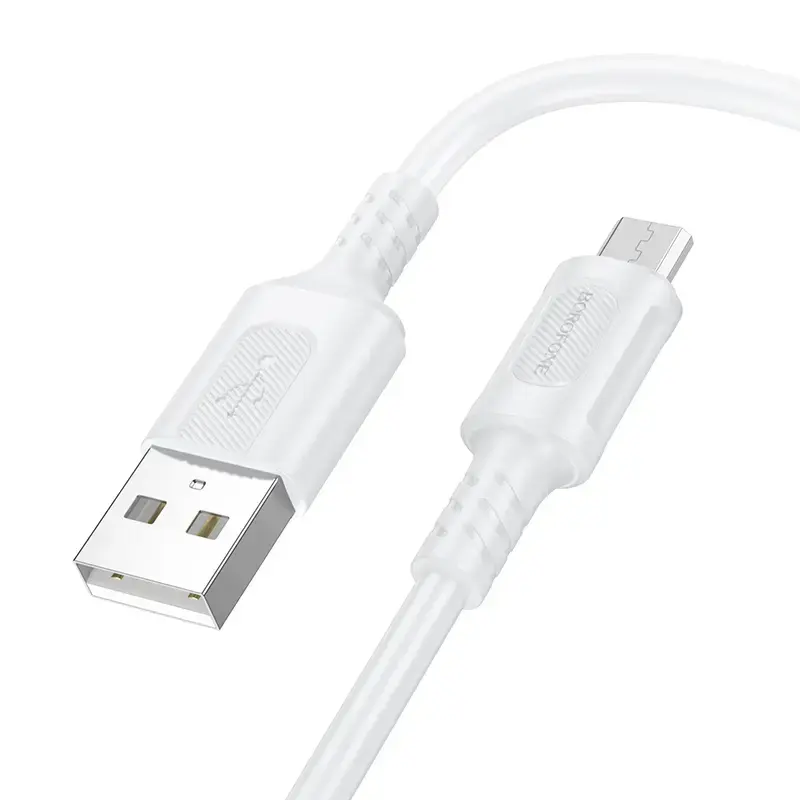 Borofone BX111 Feliz data transfer and charging cable | USB-A to Micro USB | 12W | 1m | white