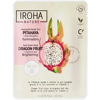 iroha Dragon Fruit Face Sheet Mask - Brightening Mask 20ml