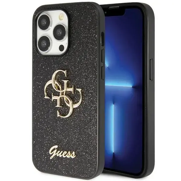 Guess GUHCP14XHG4SGK iPhone 14 Pro Max  6.7" czarny|black hardcase Glitter Script Big 4G