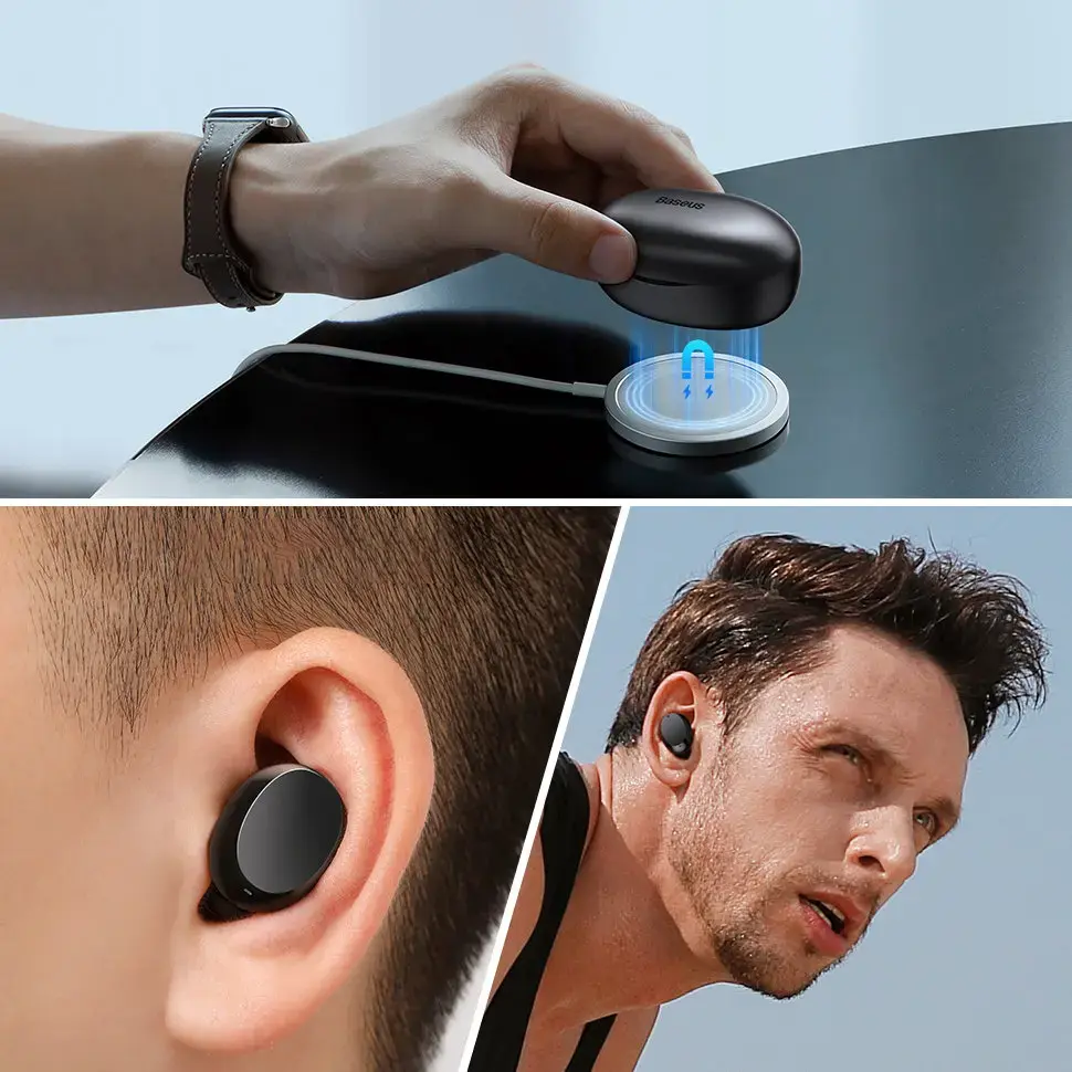 Wireless earphones Baseus Encok W11 (black)