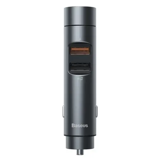 Baseus Bluetooth 5.0 FM Transmiter car charger 2x USB 3 A 18 W PPS Quick Charge 3.0 AFC FCP dark grey (CCNLZ-D0G)