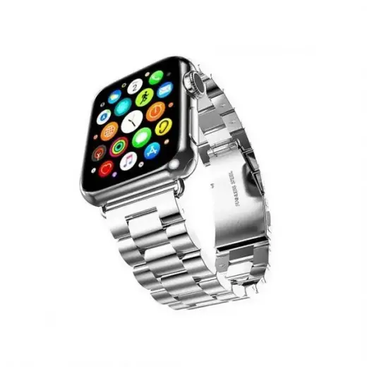 Mercury nutikella rihm Apple Watch (42/44/45 mm) jaoks | roostevaba teras | hõbedane