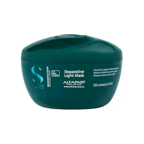 Alfaparf Milano Semi Di Lino Reconstruction Reparative Light Mask Regenerating Mask for Damaged Hair for Fine Hair 200 Ml