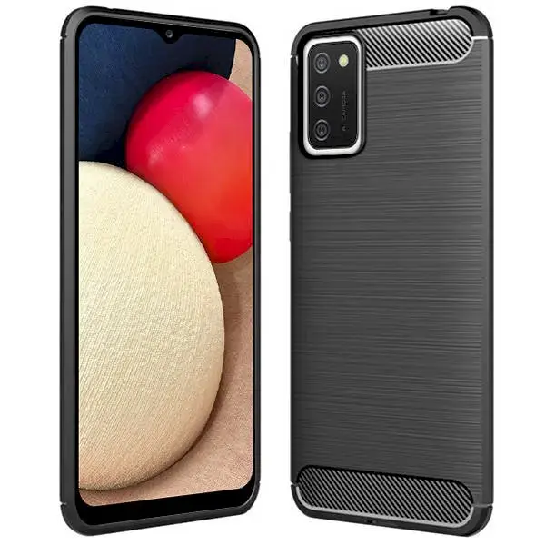 Fusion trust silicone back case for Samsung A025 Galaxy A02S black