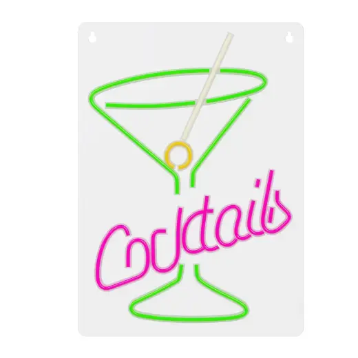 Neon PLEXI LED COCKTAILS pink green FPNE02X Forever Light