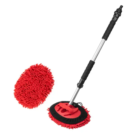 Chenille telescopic flow thru wash brush 67-100cm AMIO-04342