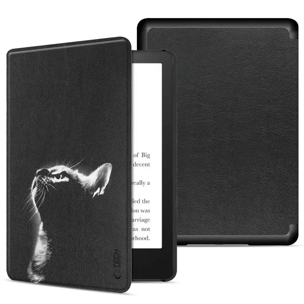 TECH-PROTECT SMARTCASE KINDLE PAPERWHITE VI | 6 | COLORSOFT | SIGNATURE EDITION BLACK CAT